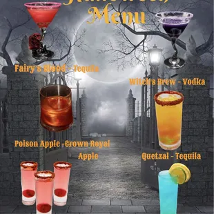6 Cocktails - Client's Choice Halloween Bar Menu