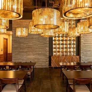 the dining area of the restaurant