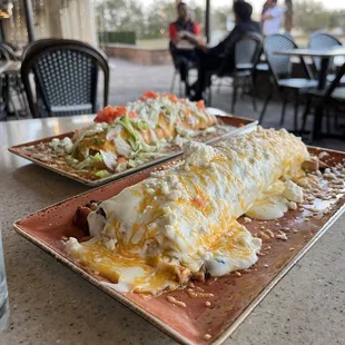 two plates of mexican food