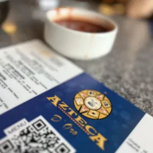 a qr code and a cup of tea