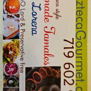 a menu for a mexican restaurant