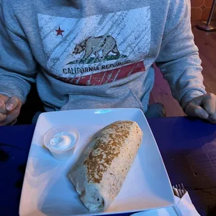 Steak burrito
