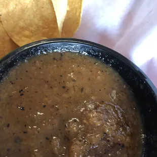 Complimentary Salsa and Chips this salsa is very tasty!