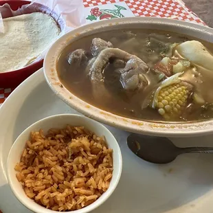 Caldo de Res ( beef soup ).