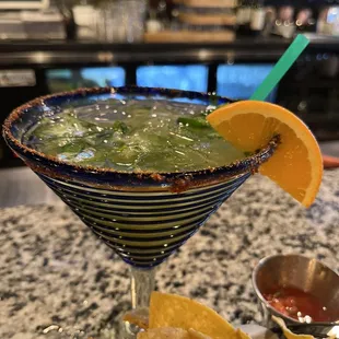 Spicy cilantro margarita
