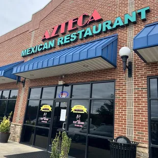 the front of the restaurant