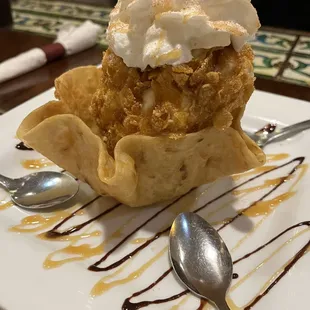 Our huge fried icecream