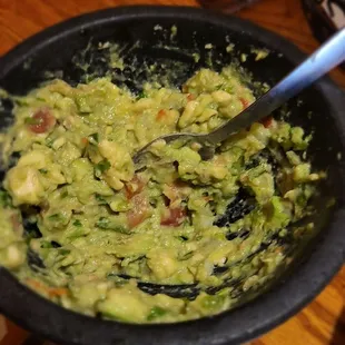a bowl of guacamole