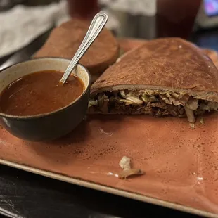 Birria Torta sandwich