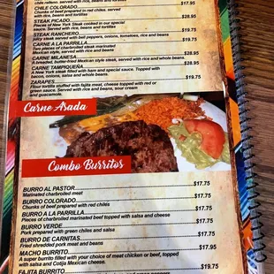 Menu as of Sept, 2022