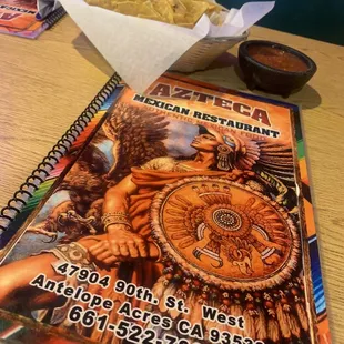 Beautiful menu