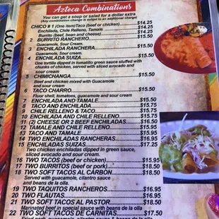 soups and chowder, menu