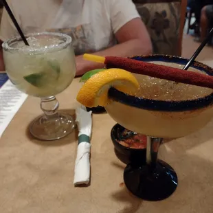 large cocktails, tasty but mostly juice