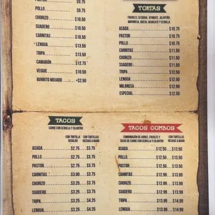 Menu 2022-2023