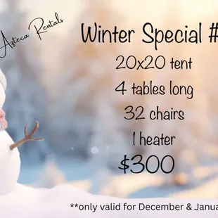 Special 
**only valid for December and January **