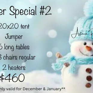 Special 
**only valid for December and January **