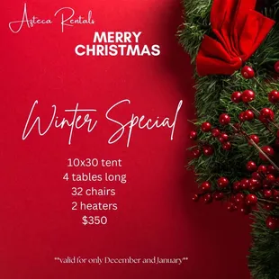 Special 
**only valid for December and January **