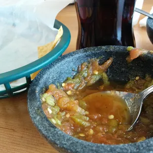 This salsa made of green tomatoes and jalapeños is heavenly.