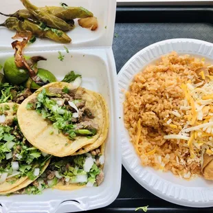 two plates of mexican food