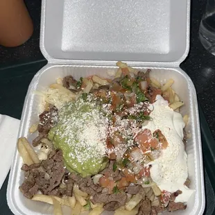 Carne asada fríes