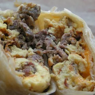 Steak burrito.