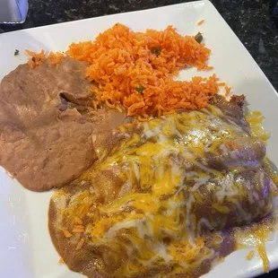 Traditional chicken enchiladas
