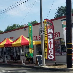 Outdoor seating to enjoy your Menudo on a nice Sunday morning