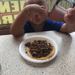 Plain asada taco