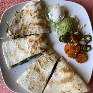 Quesadilla - Mushroom and Spinach