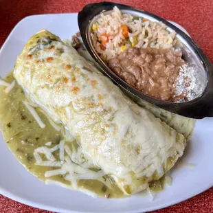 Lunch Burrito with Salsa Verde