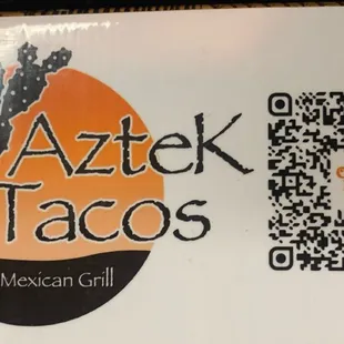 Menu QR code.