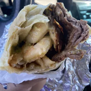 Steak and Shrimp Burrito