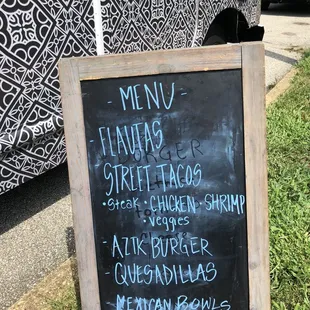 Personalized menu for the event! Everything was delicious