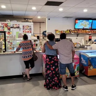 customers at the counter