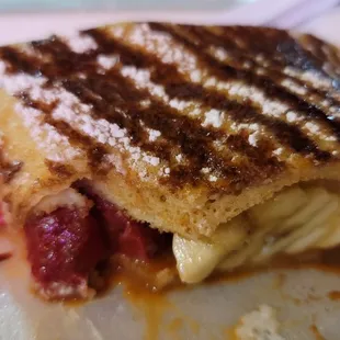 Crepas: strawberries, bananas, and caramel