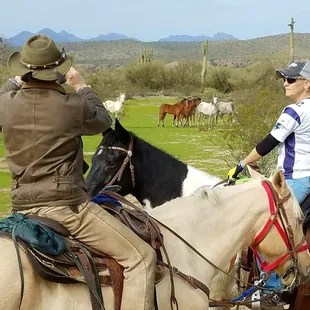 Trail Rides with beautiful scenery such as finding the Salt River Wild Horses.