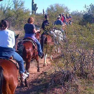 Trail riding in the beautiful desert