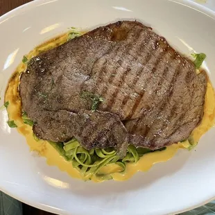 Pesto Pasta with lomo @ Azu Peruvian Cuisine