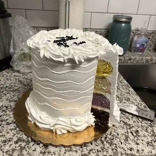Non-binary pride cake