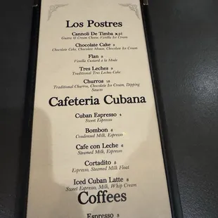 Dessert menu 1.13.24