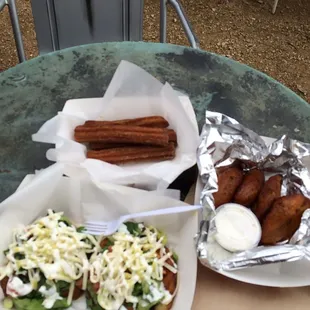 I love any place that serves sweet plantains. Fry bread tacos were good.