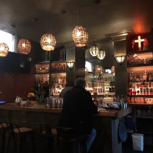 a man sitting at a bar