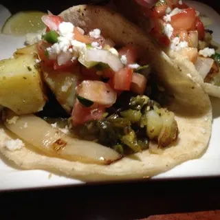 Papas con Rajas Tacos