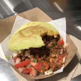 Arepa chorizo