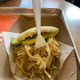 Shredded Chicken Cachapa