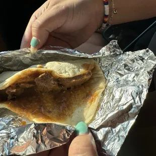 Peek at this carne guisada, don't mind my girl's nails, we floated the Guadalupe for the weekend and needed to refuel!