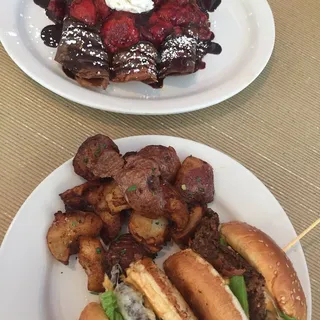 Homemade Black Bean Burger Lunch