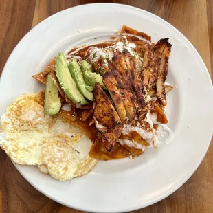 Chilaquiles with Chicken, best In Sac for sure.