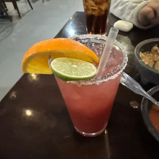 Raspberry margarita. Refreshing!