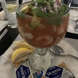 Shrimp ,Octopus , &amp; Abalone Cocktail!! As you can see it is packed!